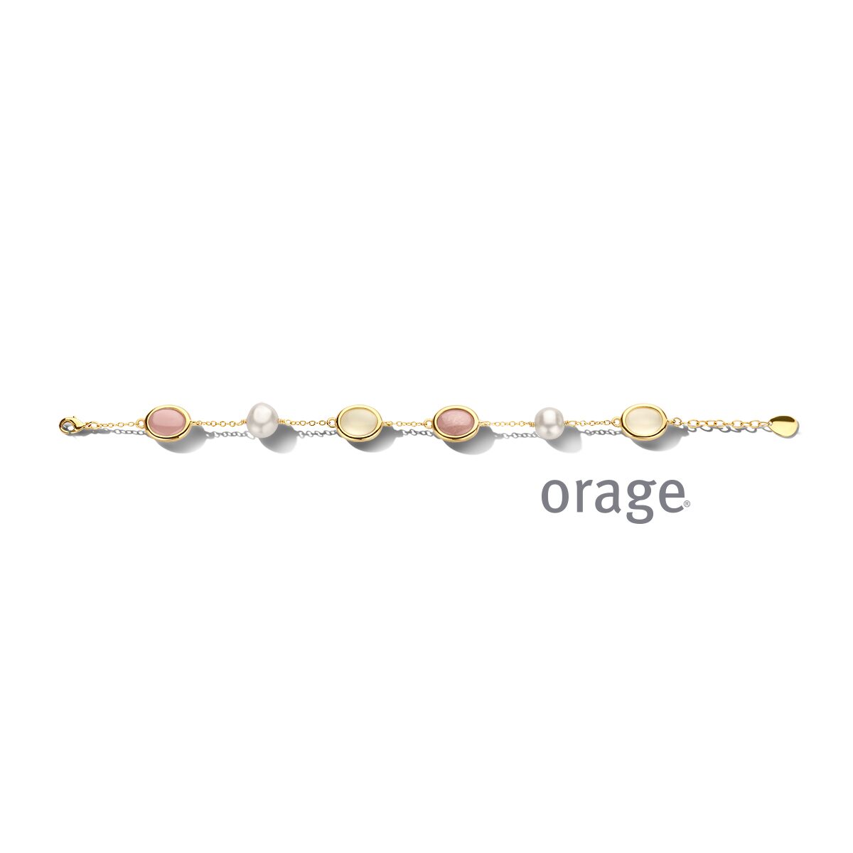 AT326 Orage armband cat eye parel verguld
