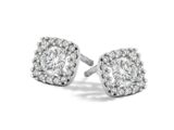 Y1689 You and Me witgouden oorring 18ct zirconium